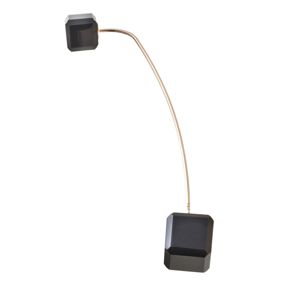 K10 cube pin earrings10金オニキスキューブピンピアス（片耳用）ELE0023GI