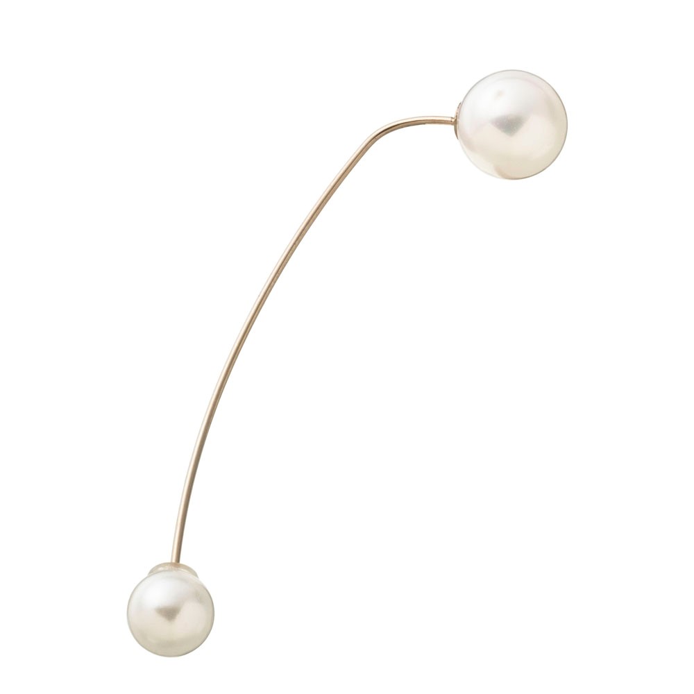 K10 2 pearl pin earrings10金 2パールピンピアス（片耳用）ELE0022GI