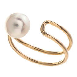 K10 Pearl V Ear Cuff 10金パールヴイイヤーカフ（片耳用）ELE0008GIElenore　Jewe 3枚目の画像