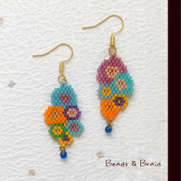 あーもんど♡☆デリカビーズピアス12点 デリカビーズピアス/イヤリング Flowers ピアス（フック