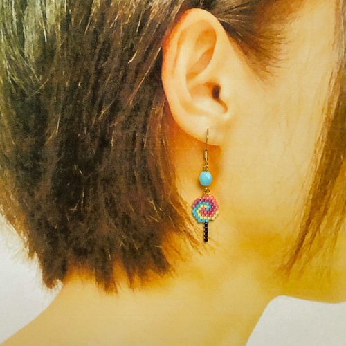 デリカビーズピアス/イヤリング キャンディ(A) ピアス（フック