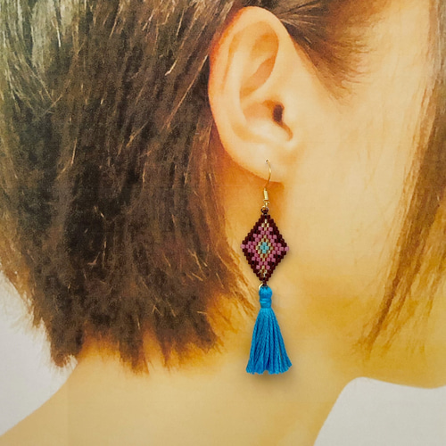 再販】デリカビーズピアス/イヤリング ネイティブアメリカン(C
