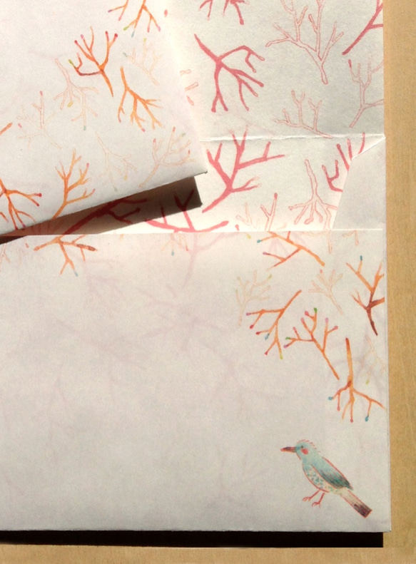 枝とヒヨドリのレターセット 2枚目の画像