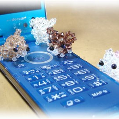 ビーズのチワワ（スワロフスキー） キーホルダー わんこﾋﾞｰｽﾞ&MALEFICA