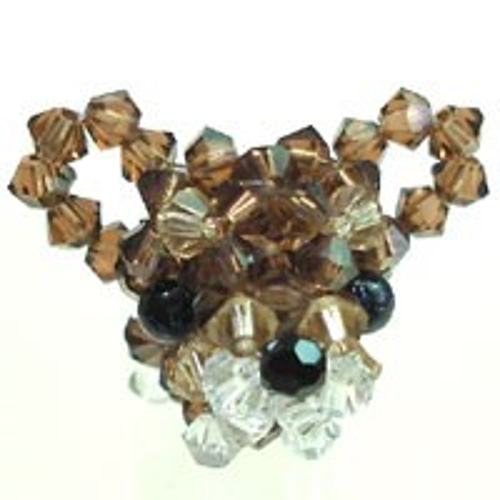 ビーズのチワワ（スワロフスキー） キーホルダー わんこﾋﾞｰｽﾞ&MALEFICA