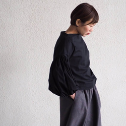 volume sleeve pullover/ BK 1枚目の画像