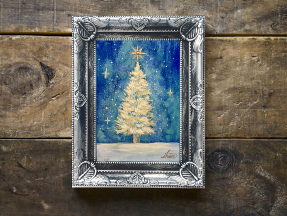 自作絵画（額入り）クリスマスver. クリスマス』木版画（額入り） 版画 木葉悦 通販 10776229