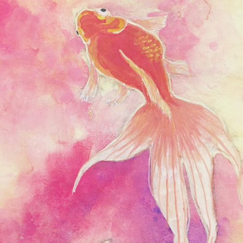 日本画『月』猫と月 M50号 日本画『月』猫と月 M50号