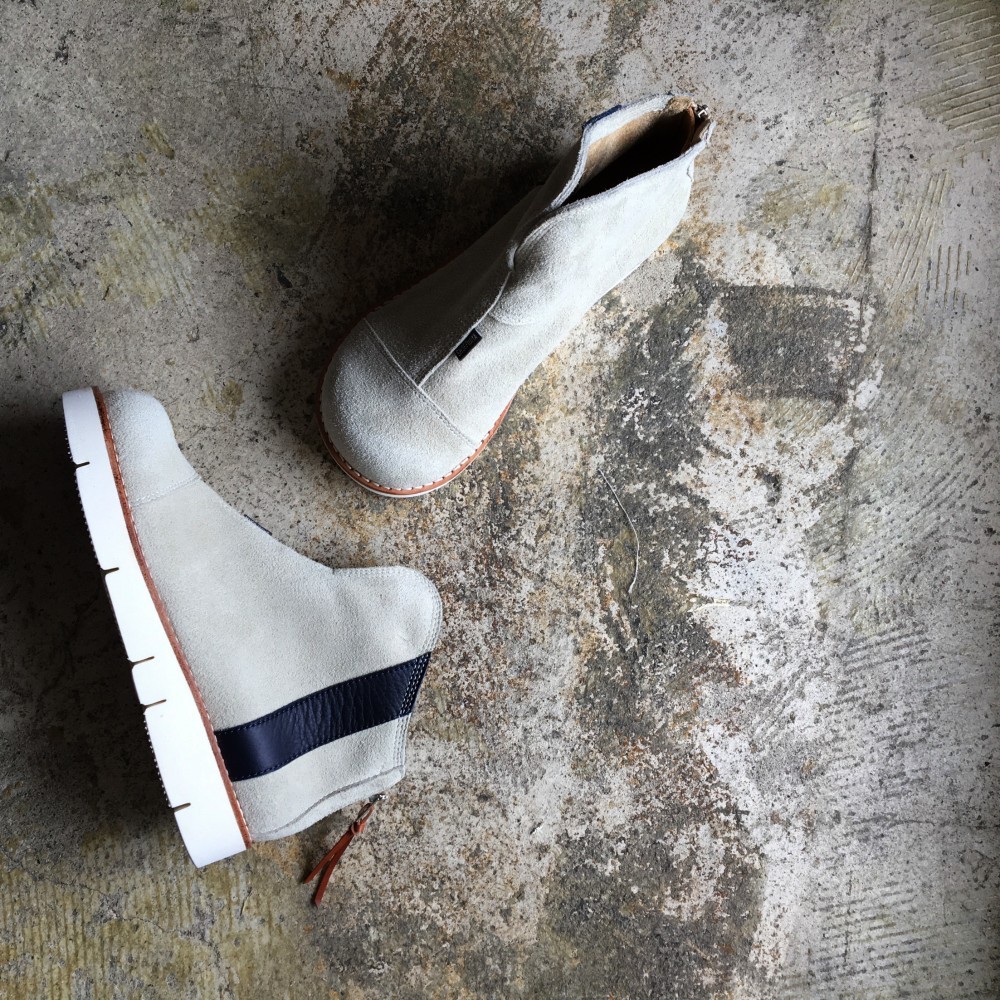 ZipBoots●サンド×ネイビー