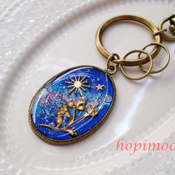 【sold】星空花のレジンバッグチャーム 4枚目の画像