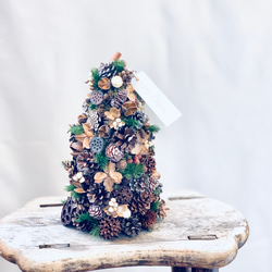 木の実と綿花のクリスマスツリー 88127ba2fb6f3b815ab5ab7ee7ad6d