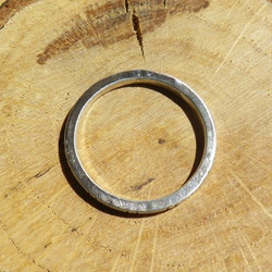 ～ライン・ドット～　シルバーの指輪 2枚目の画像