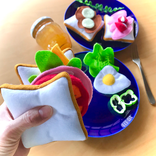 うちの子天才っ⭐︎作ってあそぼう♪フェルトのサンドイッチ&ホット