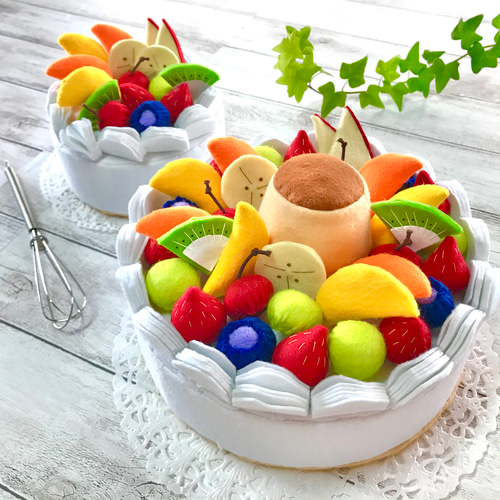 作ってあそぼう‼︎おままごと☆パティシエ気分なフェルトの2段ホール