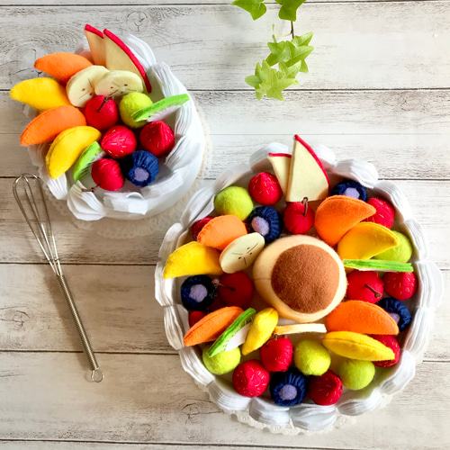 作ってあそぼう‼︎おままごと☆パティシエ気分なフェルトの2段ホール