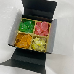数量限定＊食べる宝石　クリスマスナイトのカケラ　4種のお味の琥珀糖 (箱) 3枚目の画像