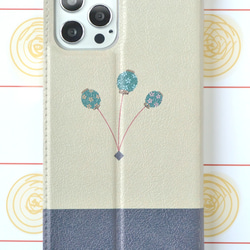 名入れ可 手帳型 スタンド機能有 iPhone用 スマホケース iphoneケース 肋骨の精(背景2色) 6枚目の画像