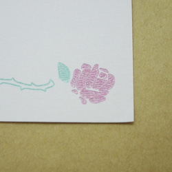 バラのミニメッセージカード　手書き風 3枚目の画像
