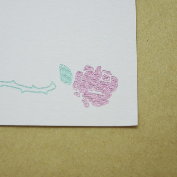 バラのミニメッセージカード　手書き風 3枚目の画像