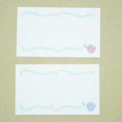 バラのミニメッセージカード　2色　手書き風 2枚目の画像