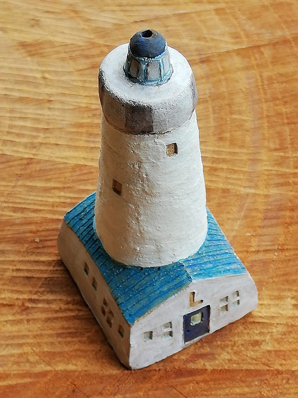 青い屋根の灯台/オプションフラッグ付き（No.209L） 6枚目の画像