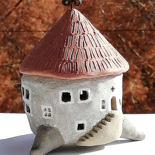 美品　焼物　陶板飾り板　木製土台　壁掛け　雰囲気あるオブジェ　重厚感ある作り Vintage ceramic wall deco flower vase/ビンテージ 陶器 壁掛け