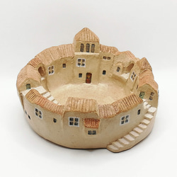 小さな植木鉢タウン/浅型（No.2104K）オーブン陶土製 1枚目の画像