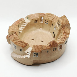 小さな植木鉢タウン/浅型（No.2104K）オーブン陶土製 2枚目の画像