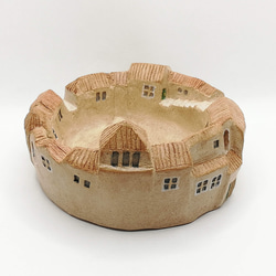 小さな植木鉢タウン/浅型（No.2104K）オーブン陶土製 3枚目の画像