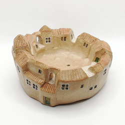 小さな植木鉢タウン/浅型（No.2104K）オーブン陶土製 4枚目の画像