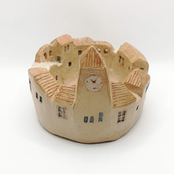 小さな植木鉢タウン/浅型（No.2104L）オーブン陶土製 4枚目の画像