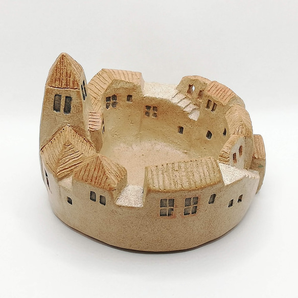 小さな植木鉢タウン/浅型（No.2104L）オーブン陶土製 6枚目の画像