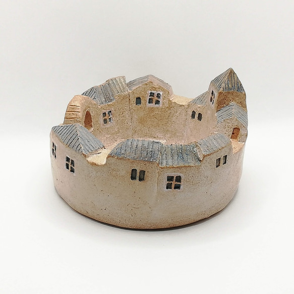小さな植木鉢タウン/浅型（No.2104M）オーブン陶土製 2枚目の画像