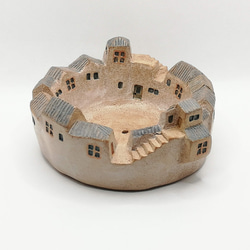小さな植木鉢タウン/浅型（No.2104 O）オーブン陶土製 1枚目の画像