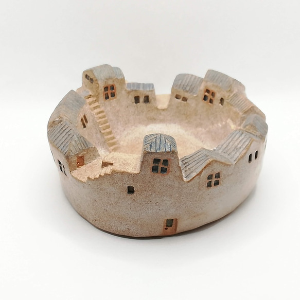 小さな植木鉢タウン/浅型（No.2104 O）オーブン陶土製 3枚目の画像