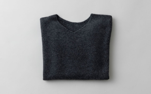 【再入荷】enrica cashmere knit 063 / charcoal 7枚目の画像