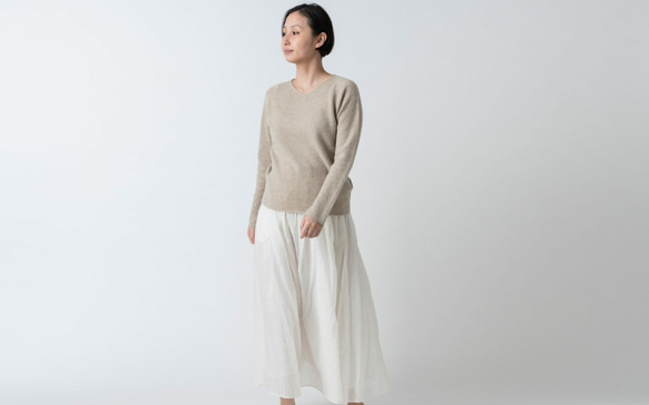 【再入荷】enrica cashmere knit 063 / charcoal 10枚目の画像