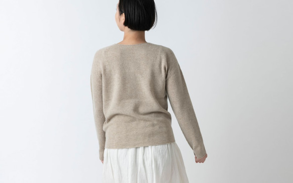 【再入荷】enrica cashmere knit 063 / charcoal 11枚目の画像