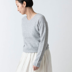 【再入荷】enrica cashmere knit 063 / charcoal 9枚目の画像