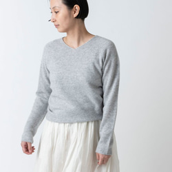 【再入荷】enrica cashmere knit 063 / grey 1枚目の画像