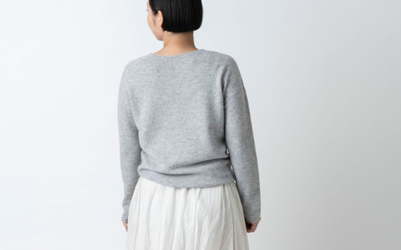 【再入荷】enrica cashmere knit 063 / grey 3枚目の画像