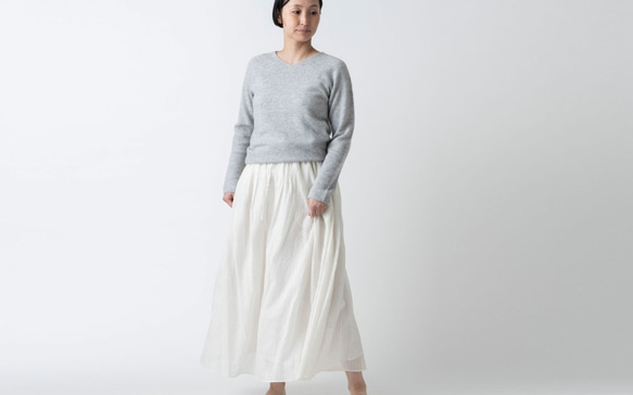 【再入荷】enrica cashmere knit 063 / grey 4枚目の画像