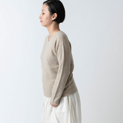 【2021年9月お届け】enrica cashmere knit 063 / beige 3枚目の画像