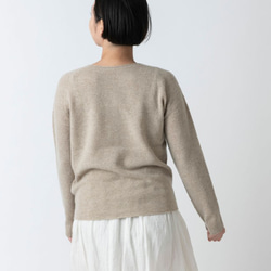 【2021年9月お届け】enrica cashmere knit 063 / beige 4枚目の画像