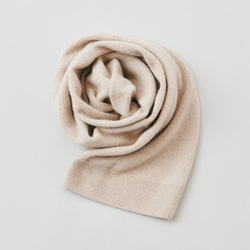 【數量有限】enrica 羊絨&amp;羊毛圍巾/棕色 第3張的照片