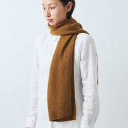 【數量有限】enrica 羊絨&amp;羊毛圍巾/棕色 第7張的照片