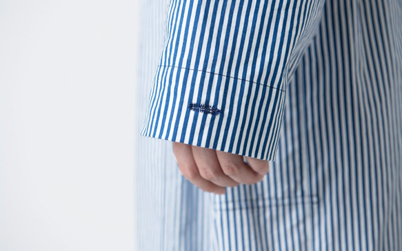 【再入荷】木間服装製作 / longshirt stripe / unisex 1size / ロングシャツ 7枚目の画像