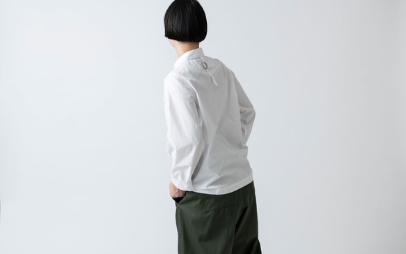 木間服装製作 / shirt white / unisex 2size 4枚目の画像