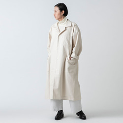 [補貨] Kima Clothes Production / 大衣帆布灰白色 / 男女皆宜 1size 第4張的照片