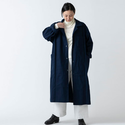 【再入荷】木間服装製作 / coat 帆布 ネイビー / unisex 1size 11枚目の画像